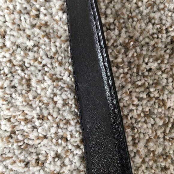 Alton Lane Italian Leather Belt Size 44 Black USA Made Classic Menswear - Picture 5 of 16